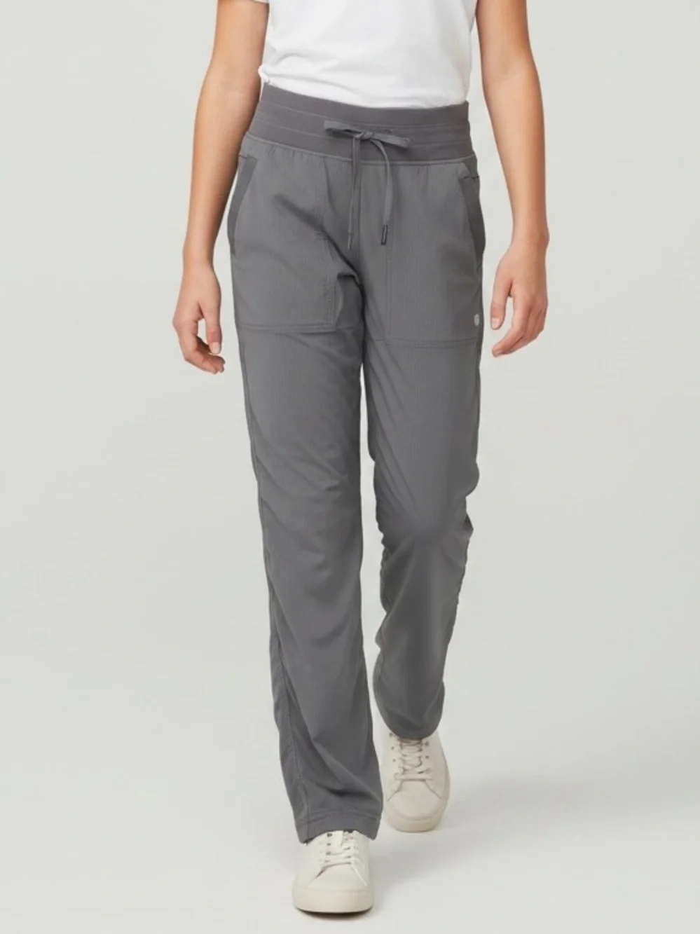 Ivivva Girls Grey Live To Move Straight Leg Dance Studio Pants Pockets Size 10